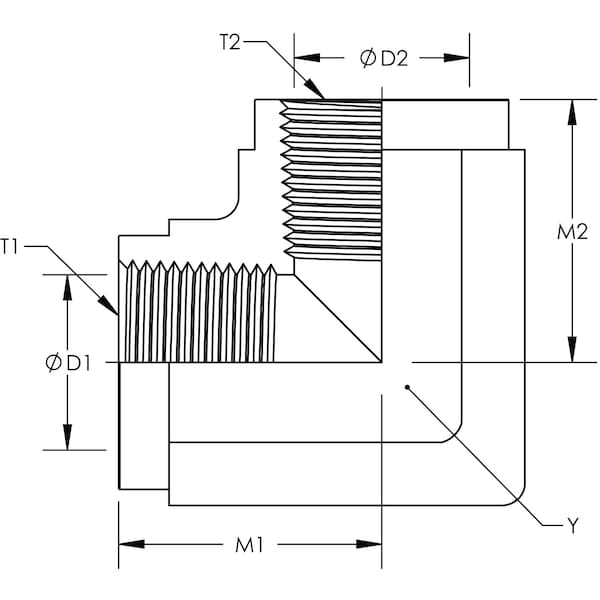 World Wide Fittings 90 Deg. Female Pipe Elbow Stainless Steel 5504X06X06SS - main